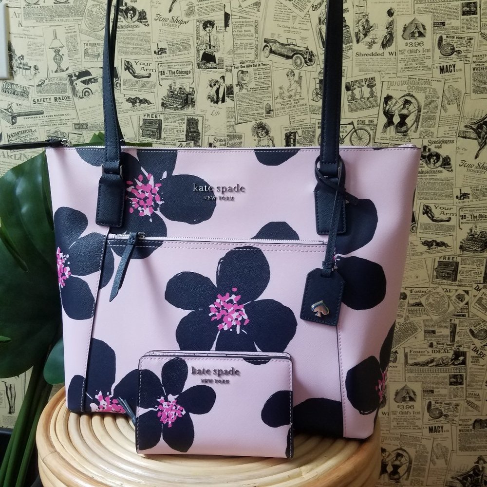 Kate Spade Cameron Pocket Tote Grand Flora Wallet - Picture 7 of 10
